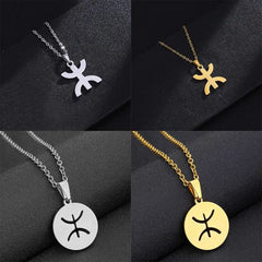 Amazigh Inspired Geometric Necklace - Ethnic Amulet for Parties