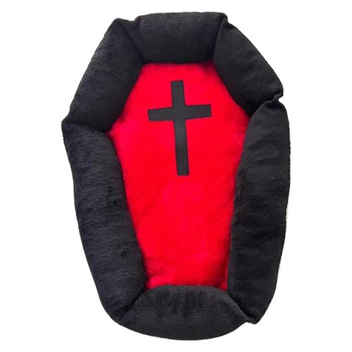 Halloween Themed Plush Pet Bed - Warm & Washable Dog/Cat Cushion - 1