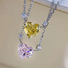 Huitan Elegant Heart Pendant Necklace - Trendy Fashion Accessory