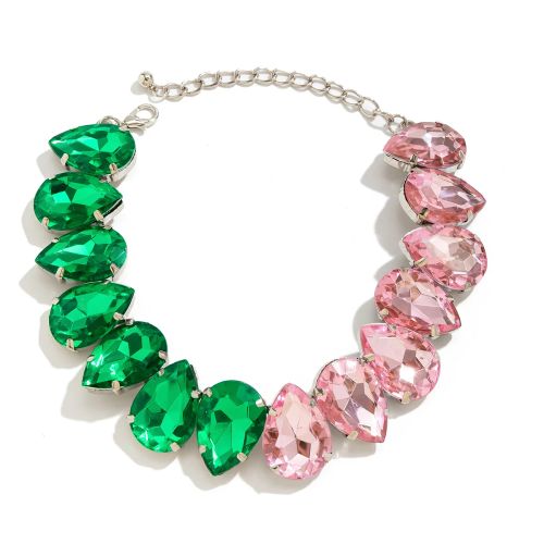 KMVEXO Vintage Crystal Choker Necklace - Unique Statement Jewellery