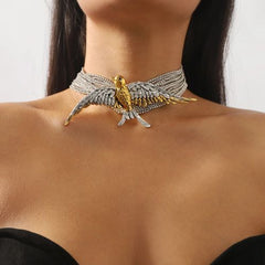 KMVEXO Luxury Rhinestone Choker Necklace - Statement Vintage Jewelry