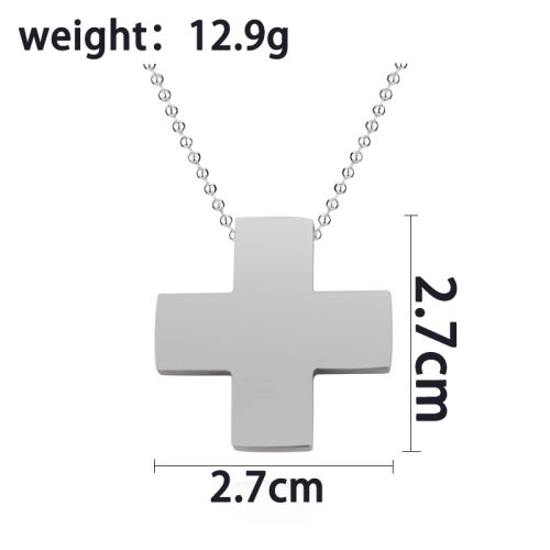 YUMEI Alloy Cross Pendant Necklace - Trendy Cosplay Jewellery - N635