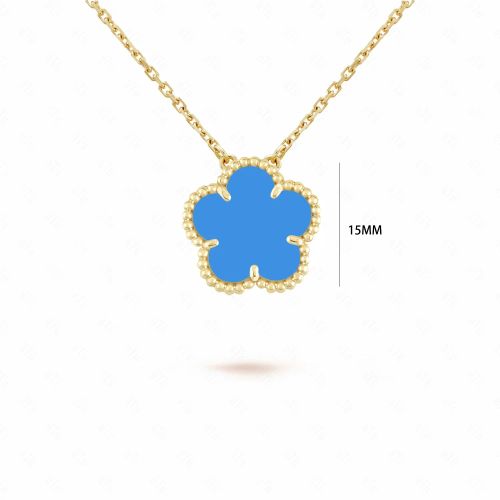 Elegant Natural Stone Flower Necklace - Exquisite Pendant Accessory