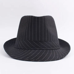 Golexury Striped Casual Fedora Hat for Sunshade & Party Wear