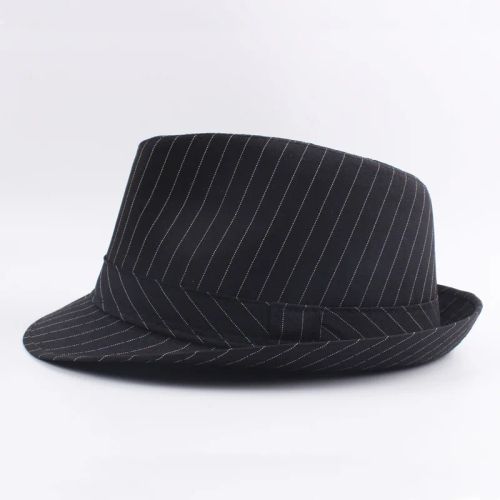 Golexury Striped Casual Fedora Hat for Sunshade & Party Wear