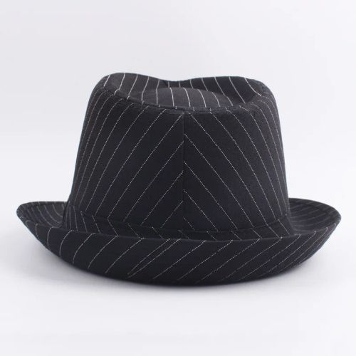 Golexury Striped Casual Fedora Hat for Sunshade & Party Wear