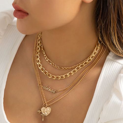 Ingemark Vintage Heart Necklace - Mood Tracker & Fashion Accessory - 5pc