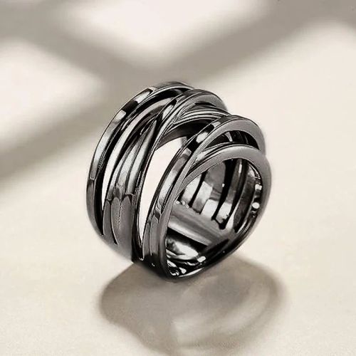 CAOSHI Geometric Brass Wedding Bands - Trendy Fashion Rings