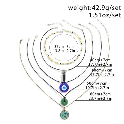 Ingemark Vintage Geometric Mood Tracker Snake Chain Necklace