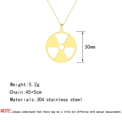 Chandler Radiation Hazard Symbol Pendant - Industrial Fashion Necklace