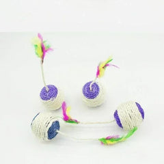 Sisal Rope Ball - Natural Material - Engaging Cat Toy - Random Color / 1 pcs