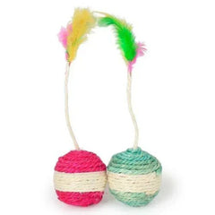 Sisal Rope Ball - Natural Material - Engaging Cat Toy - Random Color / 1 pcs