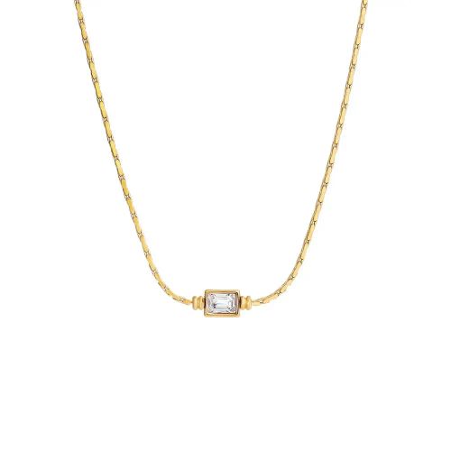 SLOONGJEWELRY Geometric Charm Bracelet & Necklace Set - Fashion Accessory