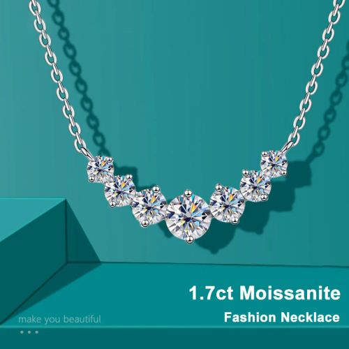 DOTEFFIL Moissanite Necklace - 925 Sterling Silver - Elegant Gift