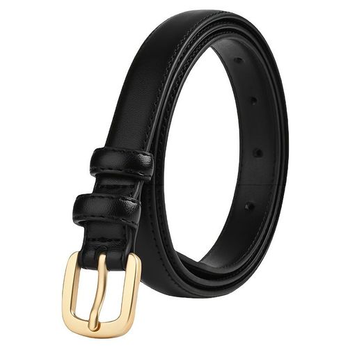 Adjustable PU Skinny Belts - Solid Colour Fashion Belt for Versatile Style