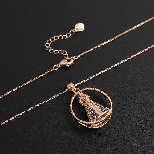 MHS.SUN Double Virgin Zircon Necklace - Stylish Gold Pendant Necklace