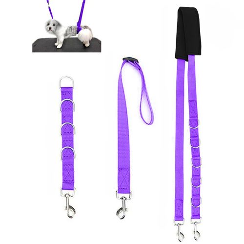 Adjustable Dog Grooming Traction Belt with D-Rings - 3pcs Pet Supplies