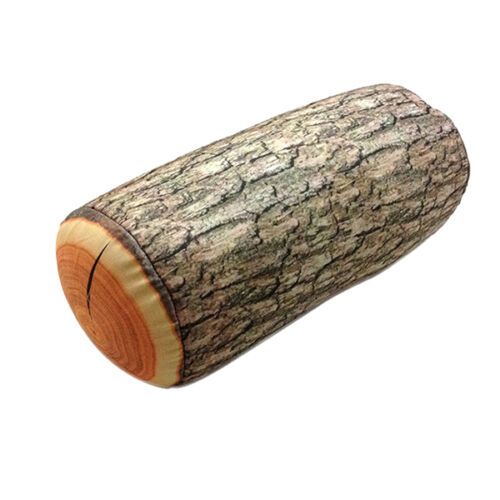 Realistic Log Design Cushion - Comfortable & Unique Plush Support