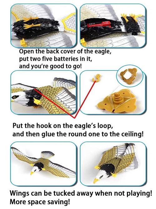Interactive Electric Eagle Cat Toy - Stimulates Playtime & Exercise