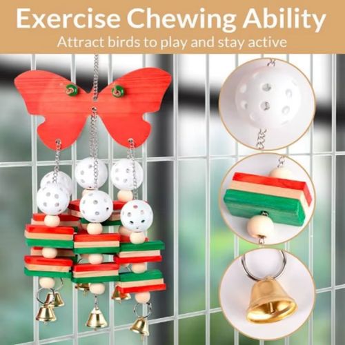 Premium Parrot Training Toy - Safe & Engaging Bird Toy for Playtime - Red