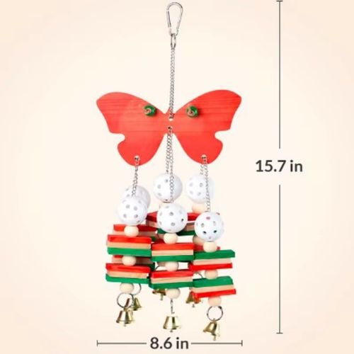 Premium Parrot Training Toy - Safe & Engaging Bird Toy for Playtime - Red