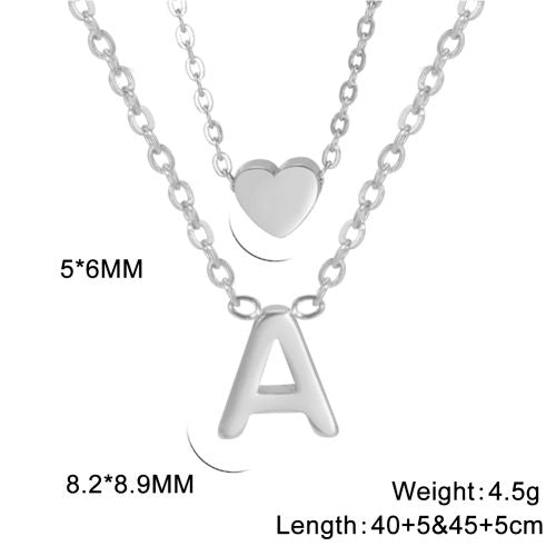 Kkjoy Stainless Steel Heart Pendant Necklace - Durable & Stylish