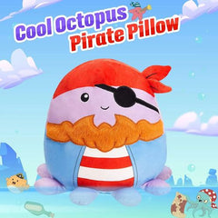 Cute 30cm Octopus Pirate Plush Toy - Adorable Throw Pillow for Kids - Pirate