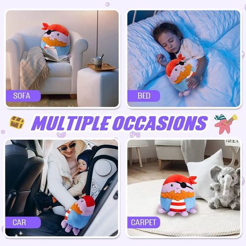Cute 30cm Octopus Pirate Plush Toy - Adorable Throw Pillow for Kids - Pirate