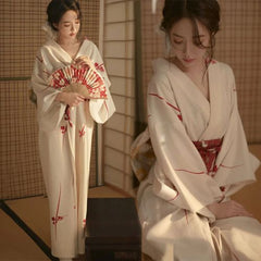 JEMMA LEONG Traditional Kimono - Elegant Cotton & Polyester Attire
