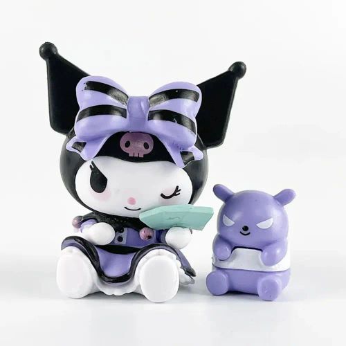 MINISO Kuromi Doll Action Figure - Cute Cartoon Desktop Decoration Toy