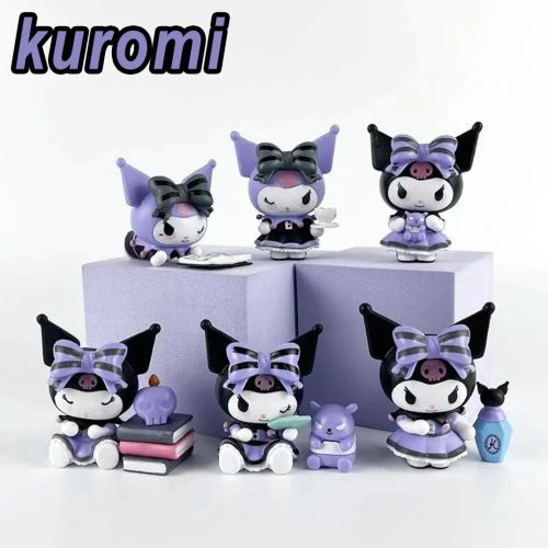 MINISO Kuromi Doll Action Figure - Cute Cartoon Desktop Decoration Toy