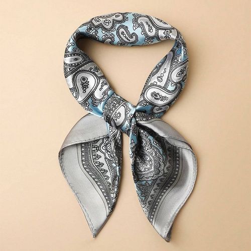 JTVOVO Paisley Silk Scarf - Stylish Sun Protection Accessory