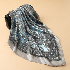 JTVOVO Paisley Silk Scarf - Stylish Sun Protection Accessory