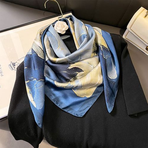 SENAIFEI Multifunctional Silk-Feeling Scarf 90x90cm - Style & Comfort