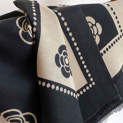 KUCLUT Luxury Imitation Cashmere Scarf - Warm Fashion Accessory - black