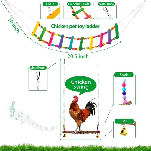 Wooden Bird Toy Set - Durable and Engaging for Chickens & Birds