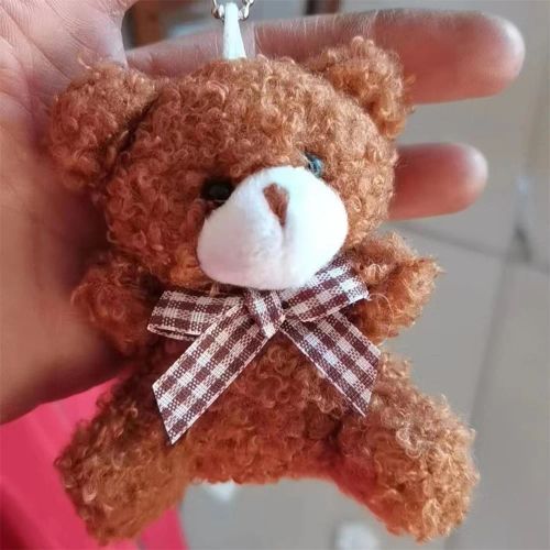 Plush Bear Doll Key Chain Pendant - Cute & Colourful Plush Toy Accessory
