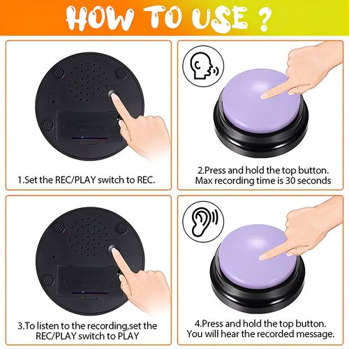 Interactive Recordable Dog Toy - Engaging Portable Pet Plaything