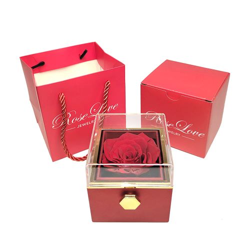 Eternal Flower Necklace & Revolving Box - Romantic Gift Set