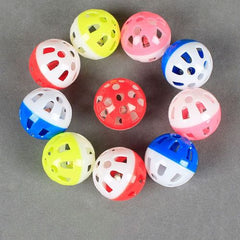 Interactive Sound Bell Ball - Multi-Coloured Plastic Cat Toy