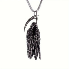 Coldwind Bundy Skull Pendant Necklace - Unique Party Accessory - silver color