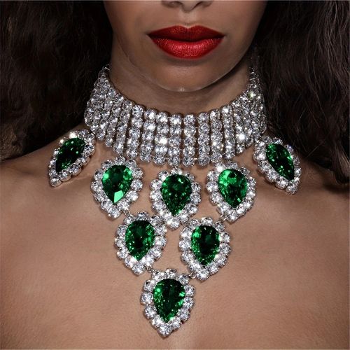 Bohemian Rhinestone Necklace - Exaggerated Multi-Layer Fashion Statement