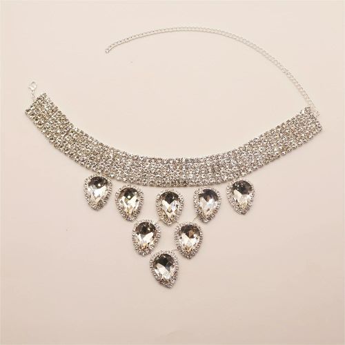 Bohemian Rhinestone Necklace - Exaggerated Multi-Layer Fashion Statement