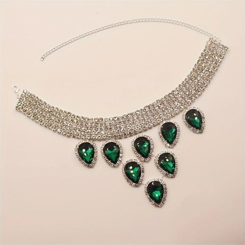 Bohemian Rhinestone Necklace - Exaggerated Multi-Layer Fashion Statement