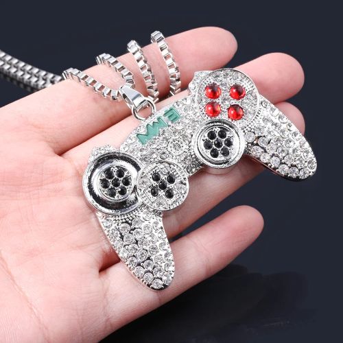 SONGCHANGJEWELRY Trendy Flame Pendant Necklace for Gaming Enthusiasts