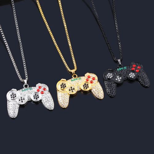 SONGCHANGJEWELRY Trendy Flame Pendant Necklace for Gaming Enthusiasts