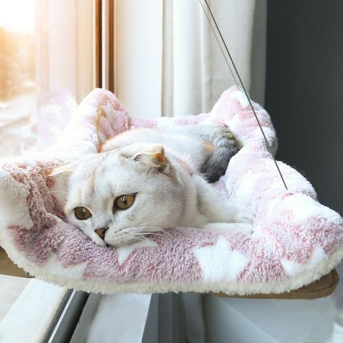 Cat Hammock Window Hanger - Detachable & Washable Pet Bed for Cats