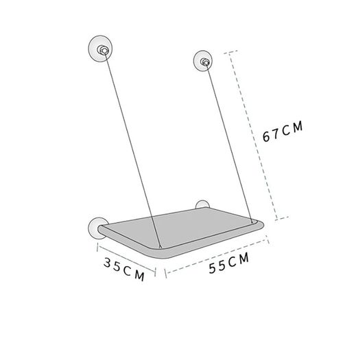 Cat Hammock Window Hanger - Detachable & Washable Pet Bed for Cats