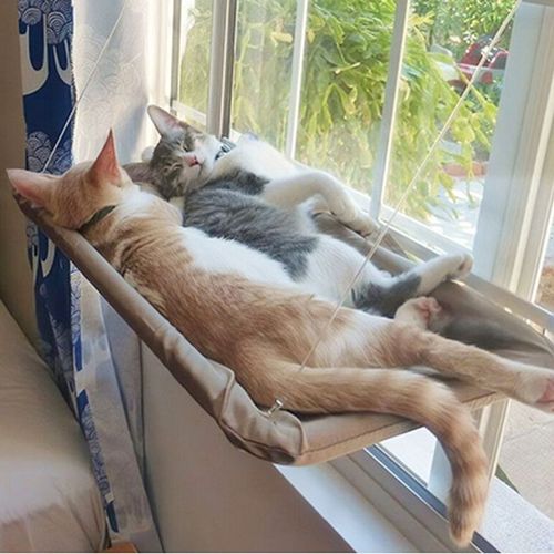 Cat Hammock Window Hanger - Detachable & Washable Pet Bed for Cats