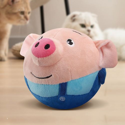 Interactive Plush Dog Toy - Self-Moving & Chewable Fun Ball